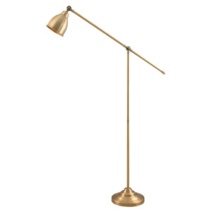 elegant floor task lamp satin brass - Stillorgan Decor