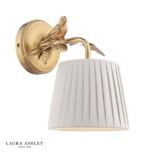laura ashley egelton wall light aged brass with shade - Stillorgan Decor