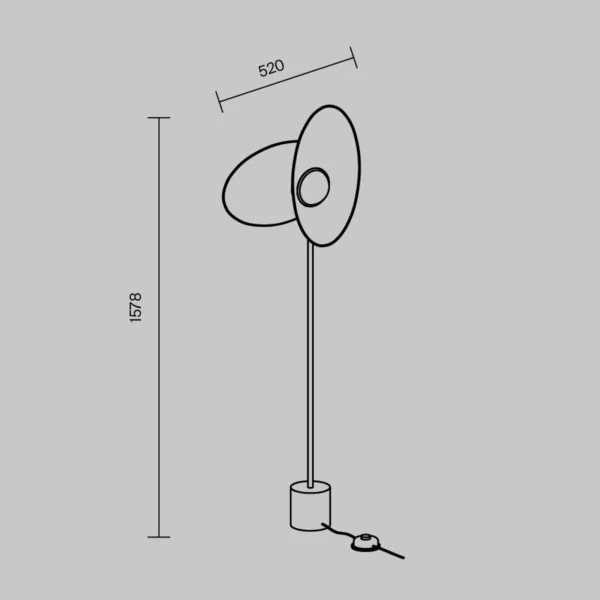 modern evolution floor lamp – white and black - Stillorgan Decor