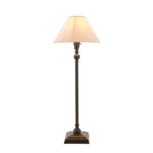 elegant table lamp in matt black finish with 22cm shade - Stillorgan Decor