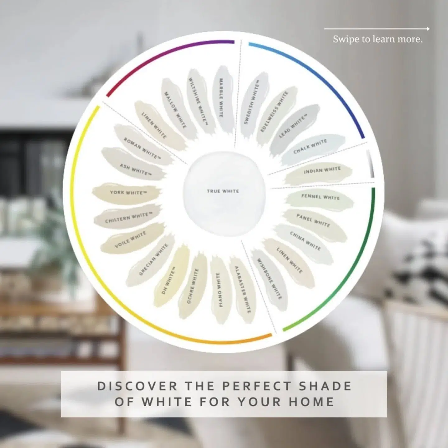 Finding the perfect shade of white can be challenging, as subtle variations can have a big impact 🤍

The new @duluxheritageireland Heritage Whites Wheel Tool is designed to help you visualise a wide range of whites, refine your choice, and ensure a flawless match for your space. It also takes into account the influence of natural light, guiding you to consider how light interacts with your room based on its direction and exposure.

Whether you are looking for a warm, inviting ambiance, a cool, refreshing elegance, or simply want to make smaller rooms feel more spacious, this tool will help you bring a unique touch to your interior decor.