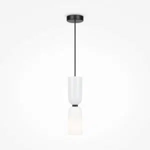 modern 1 light memory ceiling pendant light white - Stillorgan Decor