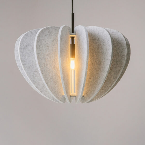 modern acoustic felt cambio pendant light white - Stillorgan Decor