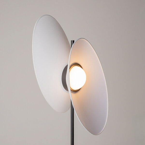 modern evolution floor lamp – white and black - Stillorgan Decor