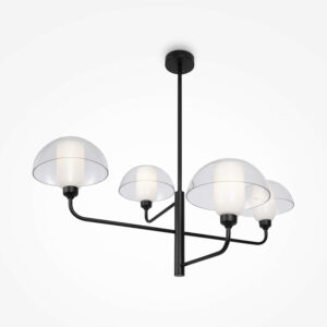 modern 4 light memory ceiling pendant light black - Stillorgan Decor