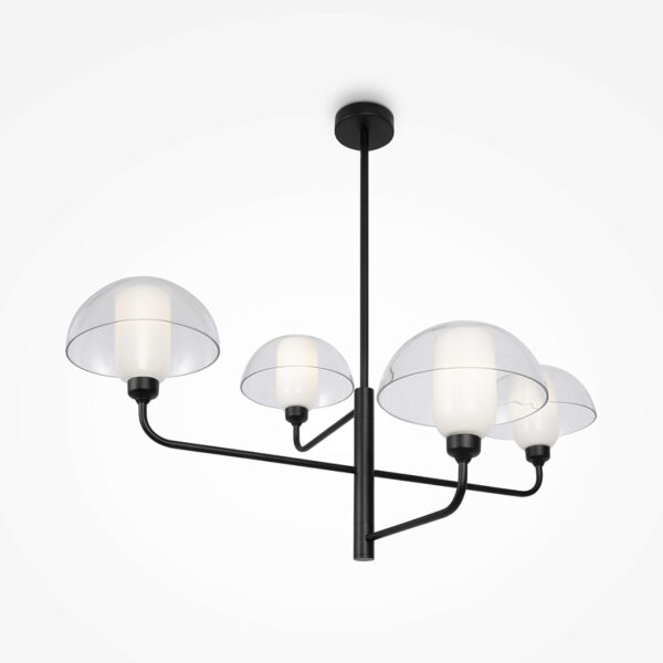 modern 4 light memory ceiling pendant light black - Stillorgan Decor