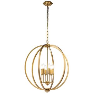 corinne orb 6 light ceiling pendant light burnished brass - Stillorgan Decor