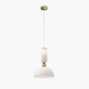 modern 1 light antic ceiling pendant light white & gold - Stillorgan Decor