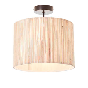 natural seagrass woven semi flush ceiling light - Stillorgan Decor