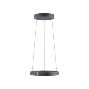 ultra modern remote controlled height adjustable round led ceiling pendant grey - Stillorgan Decor