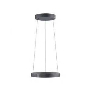 ultra modern remote controlled height adjustable round led ceiling pendant grey - Stillorgan Decor