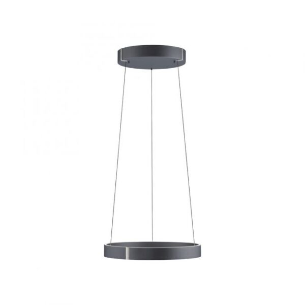 ultra modern remote controlled height adjustable round led ceiling pendant grey - Stillorgan Decor