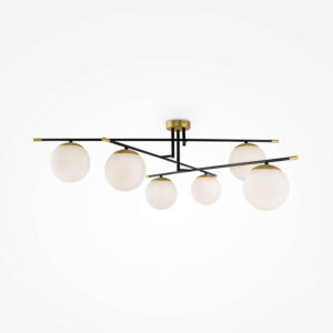 modern 6 globe nostalgia semi flush ceiling light - Stillorgan Decor