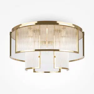 luxury 9 light gold frame flush ceiling light - Stillorgan Decor