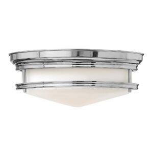 retro style hadley 3 light flush ceiling light in chrome - Stillorgan Decor
