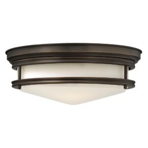 retro style hadley 3 light flush ceiling light in oil rubbed bronze - Stillorgan Decor