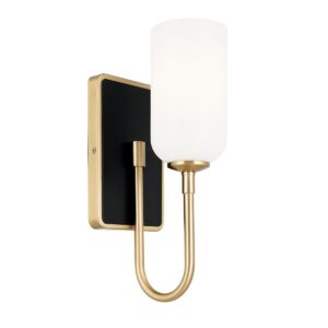 contemporary solia wall light in champagne bronze and black - Stillorgan Decor