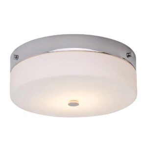 classic tamar large flush led bathroom ceiling light polished chrome - Stillorgan Decor