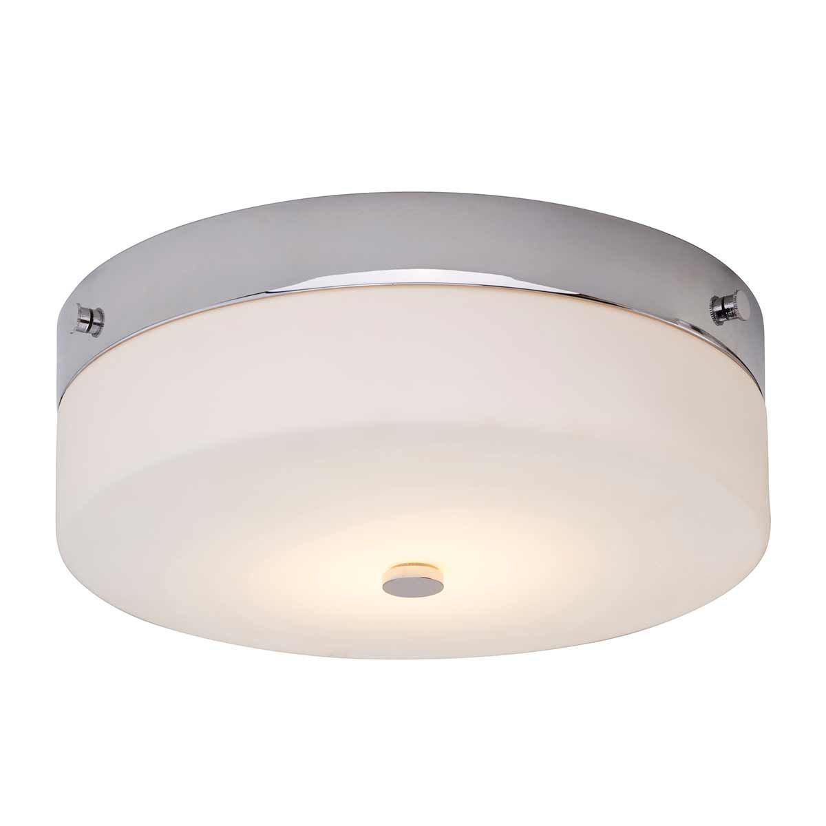 Luminária de teto clássica Tamar grande embutida com LED, acabamento cromado polido, 1 unidades. Luminária de teto clássica Tamar grande embutida com LED, acabamento cromado polido - Stillorgan Decor