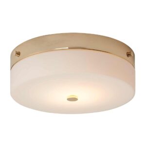 classic tamar large flush led bathroom ceiling light polished gold - Stillorgan Decor