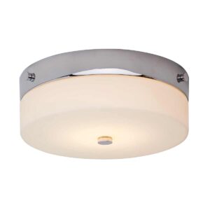 classic tamar medium flush led bathroom ceiling light polished chrome - Stillorgan Decor