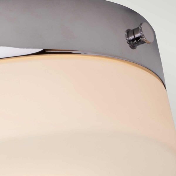 classic tamar medium flush led bathroom ceiling light polished chrome - Stillorgan Decor