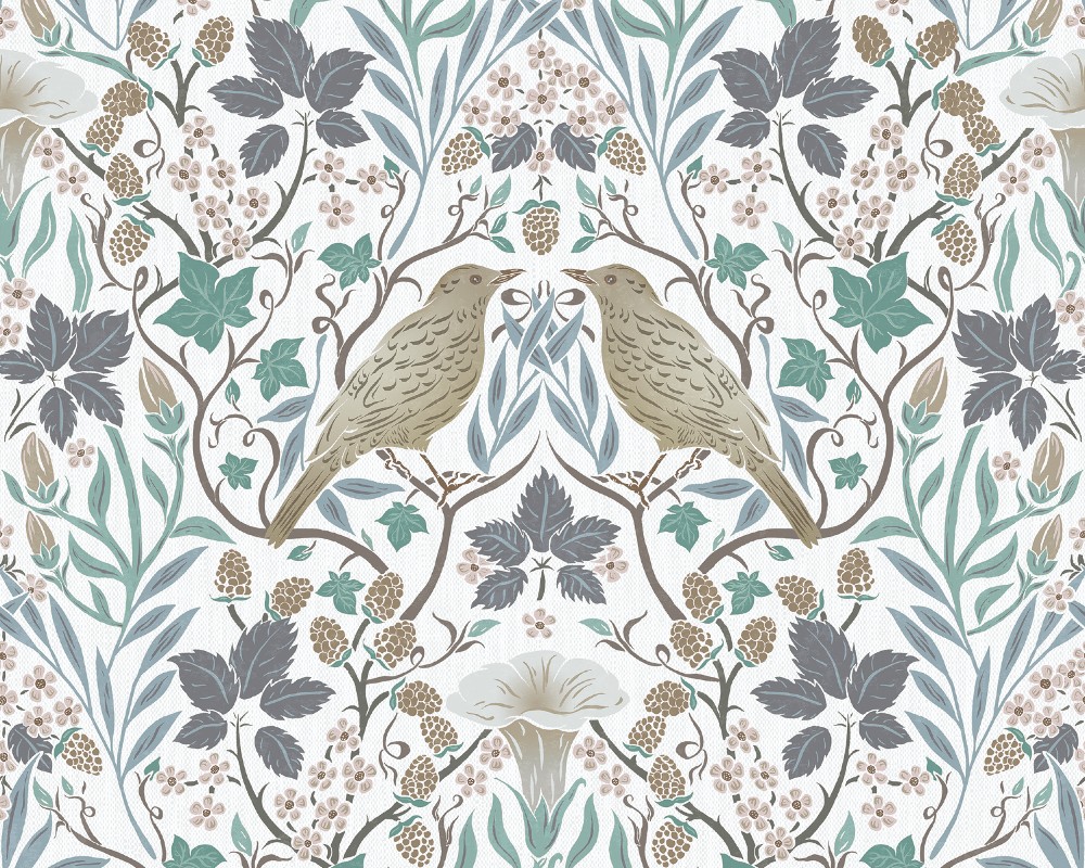 vintage putnu tapetes 1 AUTOMĀTISKĀ MELNRAKSTS — Stillorgan Decor