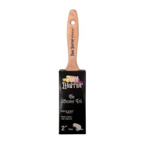paint warrior paint brushes semi oval straight cut beaver tail paint brush - Stillorgan Decor