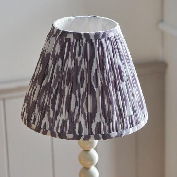 playful stacked spheres table lamp in gloss almond white with grey mix shade - Stillorgan Decor