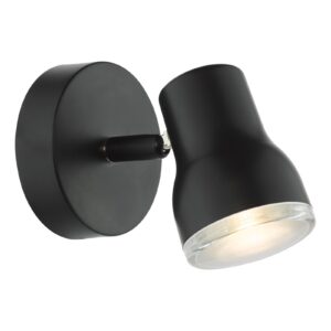 contemporary sleek bathroom wall light in matt black - Stillorgan Decor