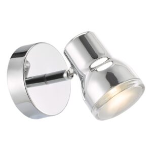 contemporary sleek bathroom wall light in polished chrome - Stillorgan Decor