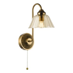 timeless curved ribbon arm wall light in warm bronze - Stillorgan Decor