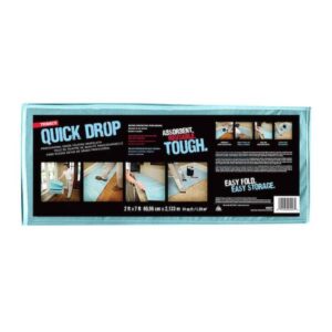trimaco quick drop foldable drop cloth 2′ x 7′ (0.61m x 2.13m) - Stillorgan Decor
