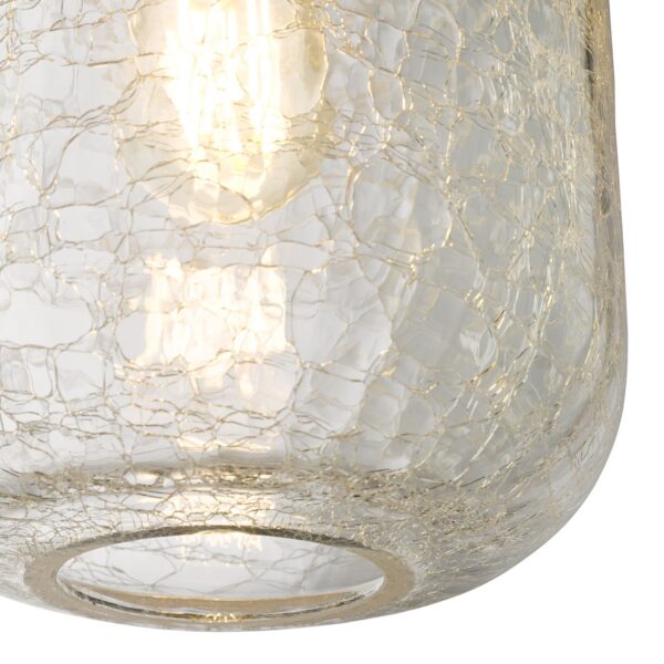 timeless pendant light in pale gold with champagne crackle glass (Copy) - Stillorgan Decor