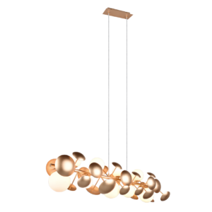 modern 10 light linear bubble ceiling pendant light with amber glass (Copy) - Stillorgan Decor