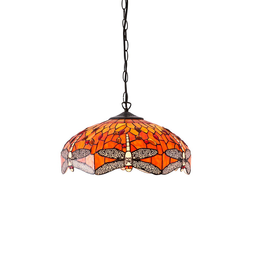 Privjesak Tiffany Dragonfly Flame srednji, 3l, 1 Privjesak Tiffany Dragonfly Flame srednji, 3l - Stillorgan Decor