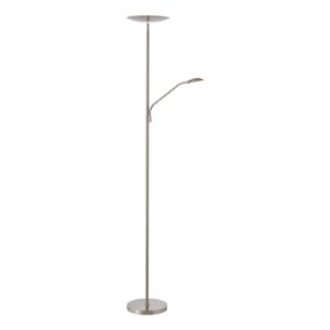 moderní LED stojací lampa pro matku a dítě v saténově niklové barvě - Stillorgan Decor