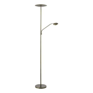 contemporary mother and child led floor lamp in satin bronze - Stillorgan Decor