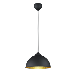 minimalist black and gold domed ceiling pendant light - Stillorgan Decor