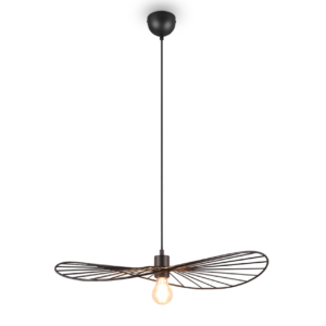 stylish chapeau pendant light in a matt black finish - Stillorgan Decor