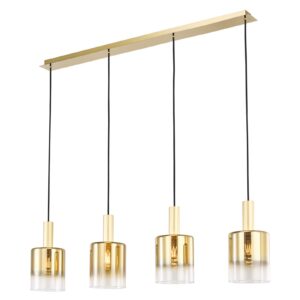 striking 4 light ombre gold glass shade bar pendant - Stillorgan Decor