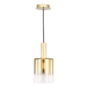 striking 1 light ombre gold glass shade pendant - Stillorgan Decor
