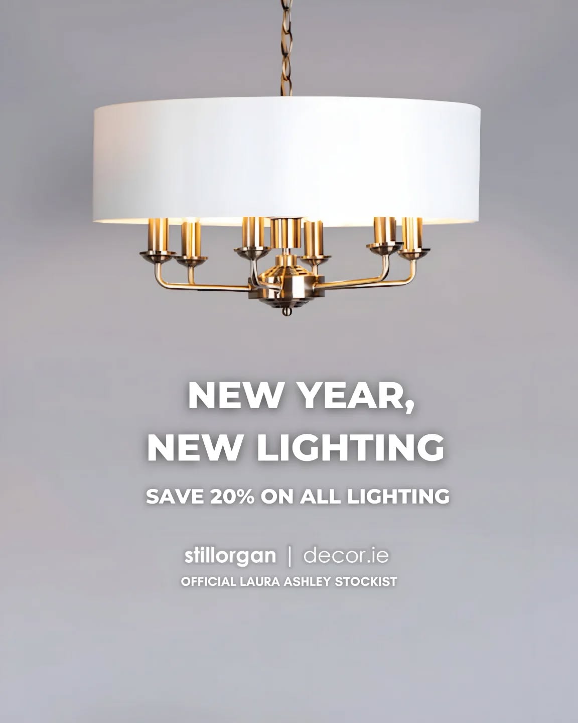 DTCzMnoiB8E 4 Save big on beautiful new lighting for your home with our 20% off Lighting New Year Sale! 💡
Browse our beautiful collection including Laura Ashley Lighting at stillorgandecor.ie!