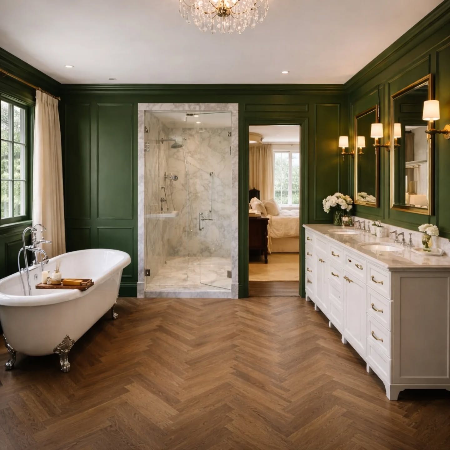 DUVB5cdiMd- 2 A rich, enveloping green inspired by dense forest canopies and timeless interiors, 🎨 Selva by @firedearthuk brings depth, warmth, and quiet confidence to a space, making it perfect for en suites, libraries, or feature walls where you want instant atmosphere.
Elegant yet grounding, this deep green pairs beautifully with marble, brass, and natural wood — creating a look that feels both classic and indulgent.