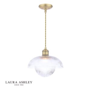laura ashley billham medál matt antik sárgaréz és bordázott üveg - Stillorgan Decor