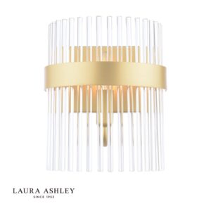 laura ashley alexa wall light glass and matt antique brass - Stillorgan Decor