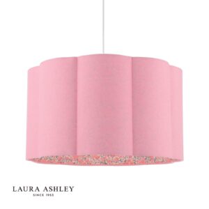 laura ashley Loveston rosa bomull scalloped skärm 38 cm (endast skärm) - Stillorgan Decor