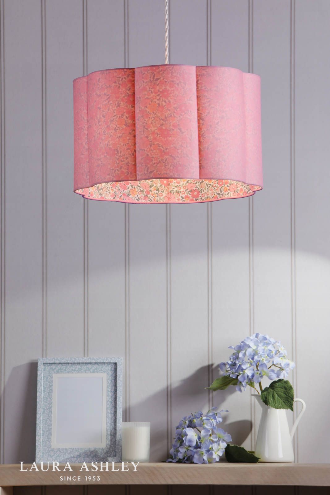laura ashley algodão rosa Loveston scalloptom ed 38cm (somente tom) 2 laura ashley algodão rosa Loveston scallopSombra ed 38cm (somente a sombra) - Stillorgan Decor