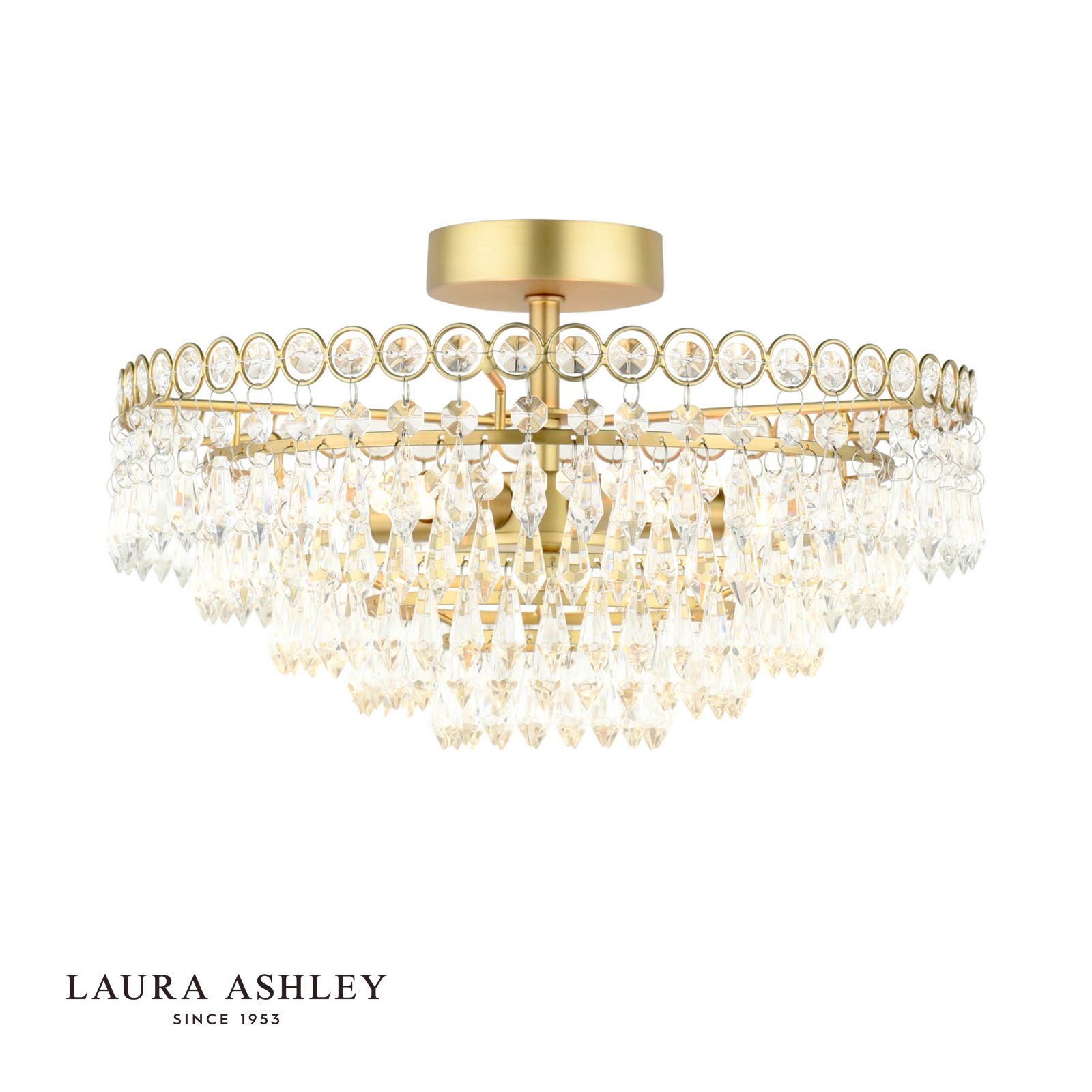 laura ashley enid 5 lámpa, félig sík, fazettált üveg és matt antik sárgaréz 1 laura ashley enid 5 lámpa, félig sík, fazettált üveg és matt antik sárgaréz - Stillorgan Decor