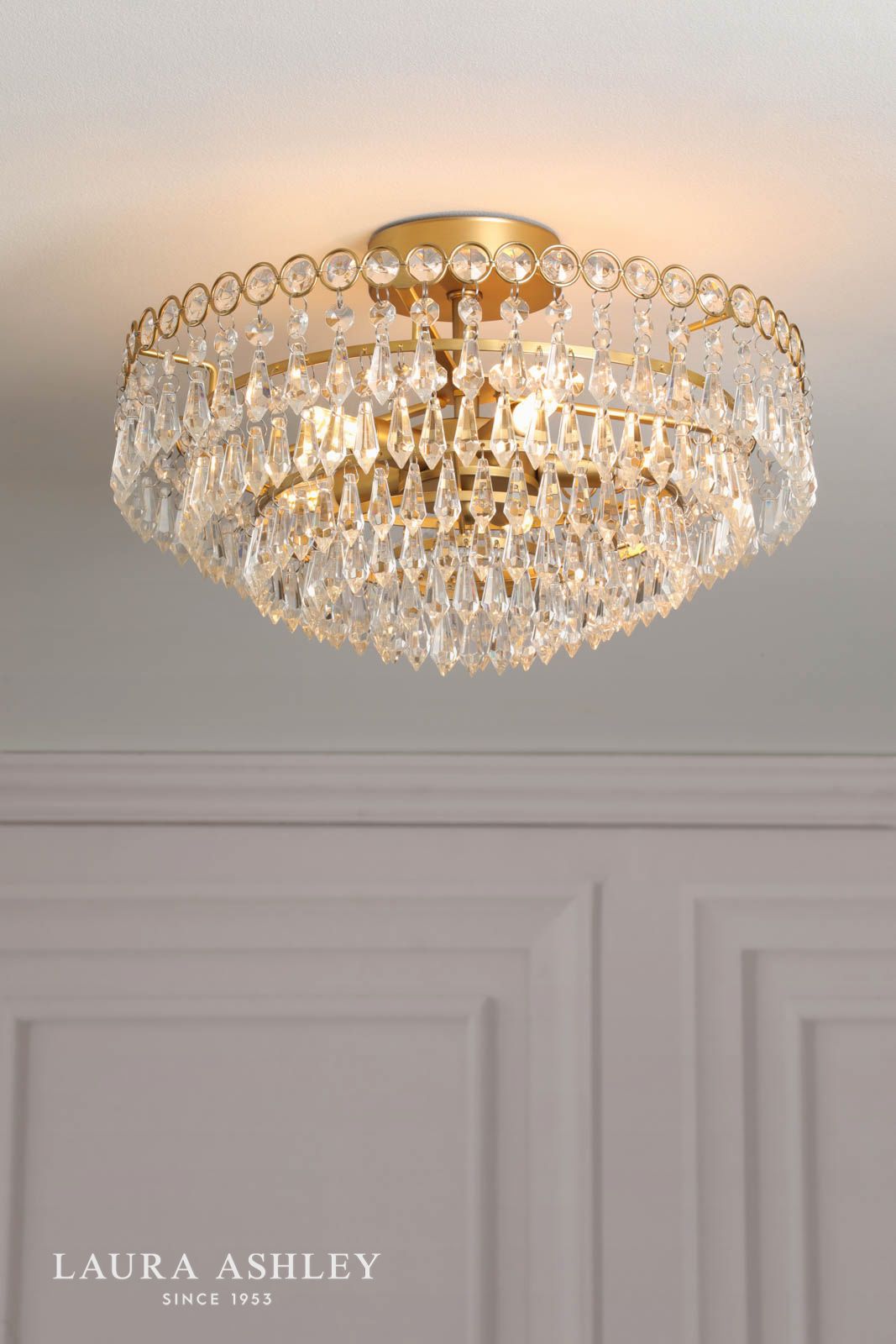 laura ashley enid 5 lámpa, félig sík, fazettált üveg és matt antik sárgaréz 2 laura ashley enid 5 lámpa, félig sík, fazettált üveg és matt antik sárgaréz - Stillorgan Decor